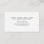 Waterverf camera fotograaf Visitekaartjes (Achterkant)