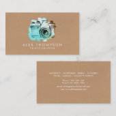 Waterverf camera fotograaf Visitekaartjes (Voorkant / Achterkant)