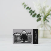 Waterverf Camera Fotografie Professionele QR-code Visitekaartje (Staand voorkant)