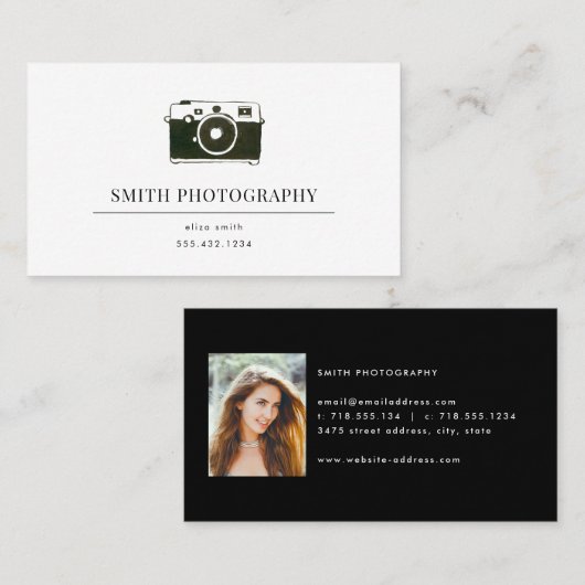 Waterverf Camera Fotografie Visitekaartje (Voorkant / Achterkant)