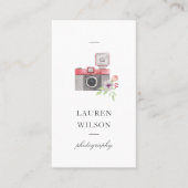 Waterverf Camera Fotografie Visitekaartje (Voorkant)