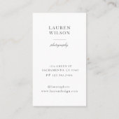 Waterverf Camera Fotografie Visitekaartje (Achterkant)