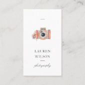 Waterverf Camera Fotografie Visitekaartje (Voorkant)
