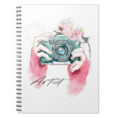 Waterverf camera met roze Notitieboek (Voorkant)