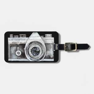 Waterverf camera professionele fotograaf Busine Bagagelabel