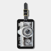 Waterverf camera professionele fotograaf Busine Bagagelabel (Voorkant verticaal)