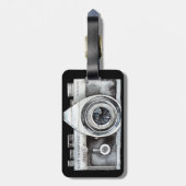 Waterverf camera professionele fotograaf Busine Bagagelabel (Achterkant verticaal)