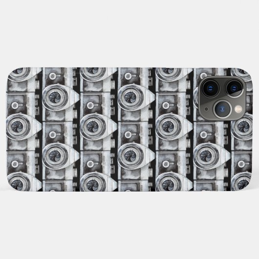 Waterverf camera professionele fotograaf Case-Mate iPhone case (Achterkant (horizontaal))