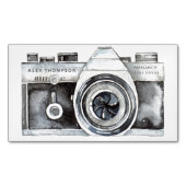 Waterverf camera professionele fotograaf magnetisch visitekaartje (Voorkant)