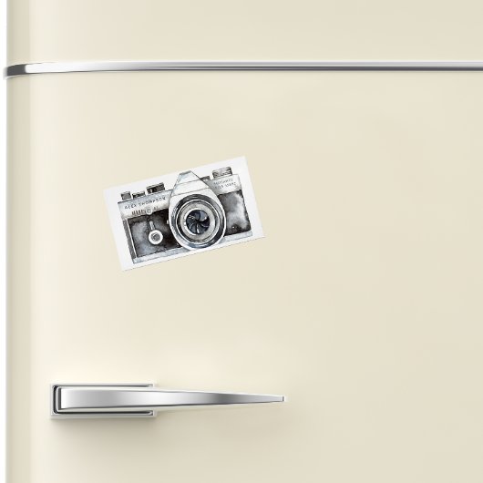 Waterverf camera professionele fotograaf magnetisch visitekaartje