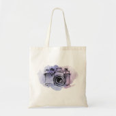 Waterverf camera professionele fotografie tote bag (Voorkant)