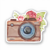 waterverf camera sticker (Voorkant)