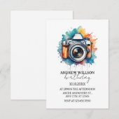 waterverf camerafotograaf VERJAARDAG Kaart (Voorkant / Achterkant)