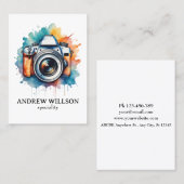 waterverf camerafotograaf visitekaartje (Voorkant / Achterkant)