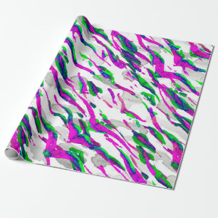 Waterverf Camouflage Design. Abstracte Safari Tege Cadeaupapier