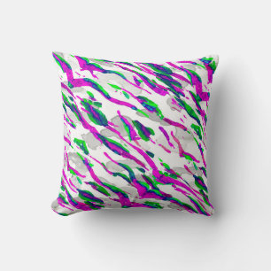 Waterverf Camouflage Design. Abstracte Safari Tege Kussen