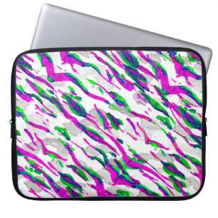 Waterverf Camouflage Design. Abstracte Safari Tege Laptop Sleeve