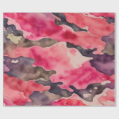 waterverf camouflage roze cadeaupapier (Vlak)