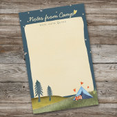 Waterverf Camp Stationery  Tent van aangepast Kind Briefpapier
