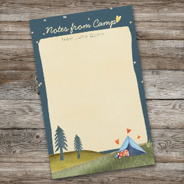 Waterverf Camp Stationery  Tent van aangepast Kind Briefpapier