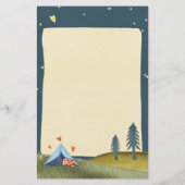 Waterverf Camp Stationery  Tent van aangepast Kind Briefpapier (Achterkant)