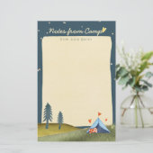 Waterverf Camp Stationery  Tent van aangepast Kind Briefpapier (Staand voorkant)