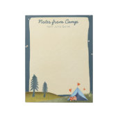 Waterverf Camp Stationery  Tent van aangepast Kind Notitieblok (Linkerzijde)