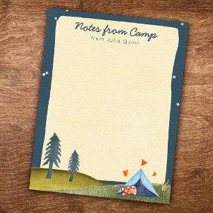 Waterverf Camp Stationery  Tent van aangepast Kind Notitieblok