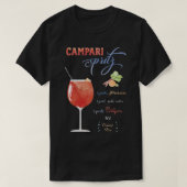 Waterverf Campari Spritz T-shirt (Design voorkant)