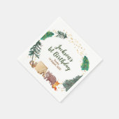 Waterverf camper 1e verjaardag Papier Napkins Servet (Hoek)