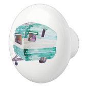Waterverf  Camper Trailer Knob Pull v. 5 Keramische Knop (Rechts)
