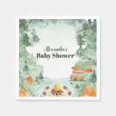 Waterverf Camping Baby shower Servet (Voorkant)