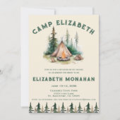 Waterverf Camping Bachelorette weekend Kaart (Voorkant)