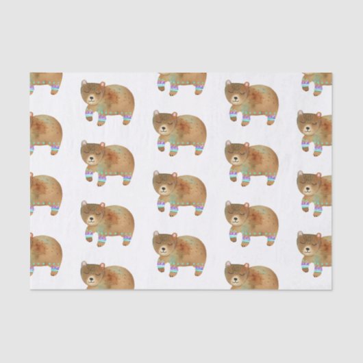 Waterverf Camping Beer Birthday Party Tissuepapier (Voorkant)