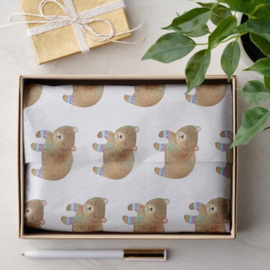 Waterverf Camping Beer Birthday Party Tissuepapier (Geschenk)