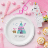 Waterverf Camping Birthday Party Papieren Bordje (Feest)