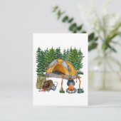 Waterverf Camping, Hiking and Natuur Lover Briefkaart (Staand voorkant)