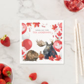 Waterverf Canada Dag BBQ Zomerfeest Servet (Insitu)