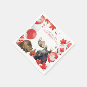 Waterverf Canada Dag BBQ Zomerfeest Servet (Hoek)