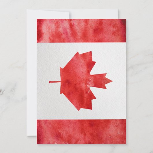 Waterverf Canada Day BBQ Summer Party Uitnodiging (Achterkant)