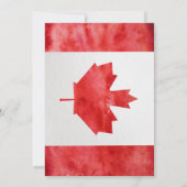 Waterverf Canada Day BBQ Zomerfeest Uitnodiging (Achterkant)