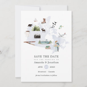Waterverf Canada Destination Wedding Save The Date