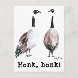 Waterverf Canada Geese Honk Honk Briefkaart