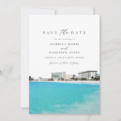 Waterverf Cancun Mexico Skyline De datum opslaan Kaart (Voorkant)