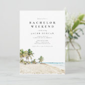 Waterverf Cancun Mexico Strand Tropisch Jonggezell Kaart (Staand voorkant)