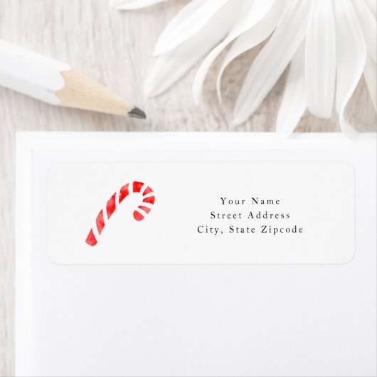 Waterverf Candy Cane Etiket (Insitu)