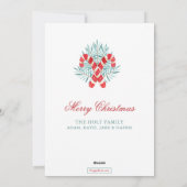 Waterverf Candy Cane Garland Kerst Feestdagenkaart (Achterkant)