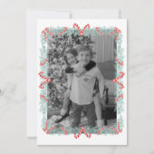 Waterverf Candy Cane Garland Lijst Kerst Feestdagenkaart (Voorkant)