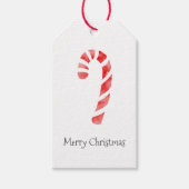 Waterverf Candy Cane Gift Labels Cadeaulabel (Voorkant)