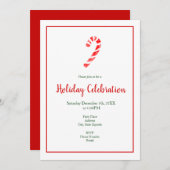 Waterverf Candy Cane Kaart (Voorkant / Achterkant)